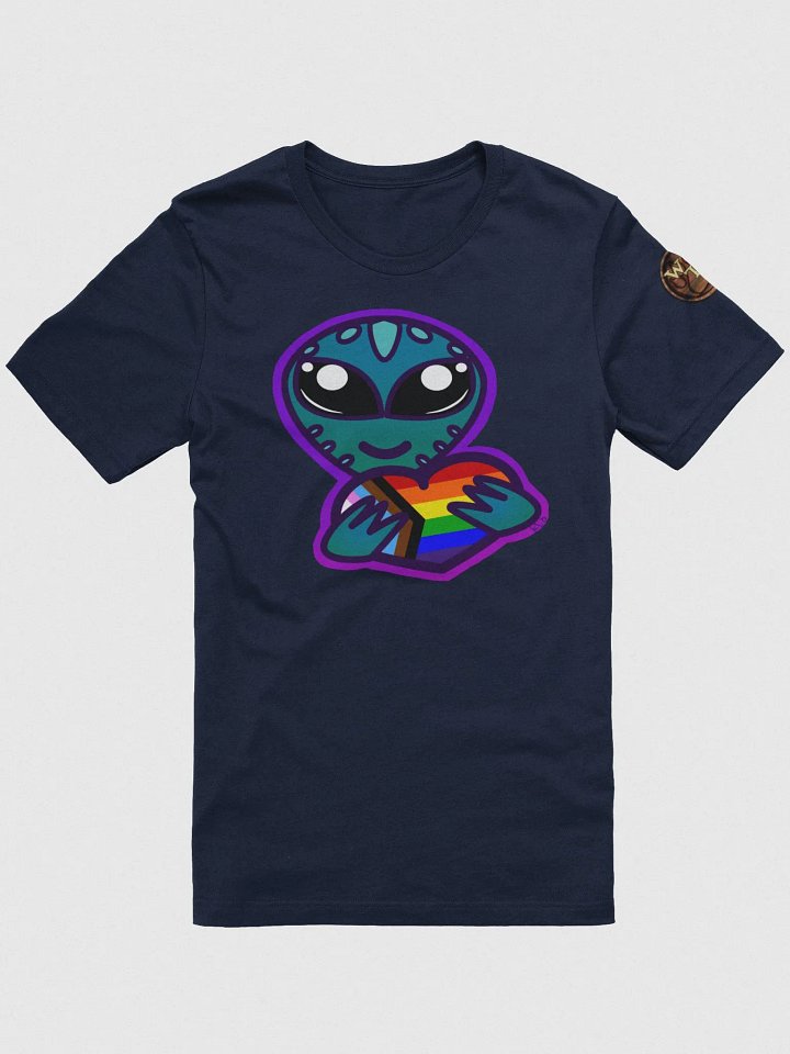 Inclusive Rainbow Pride Heart Alien T-Shirt product image (2)
