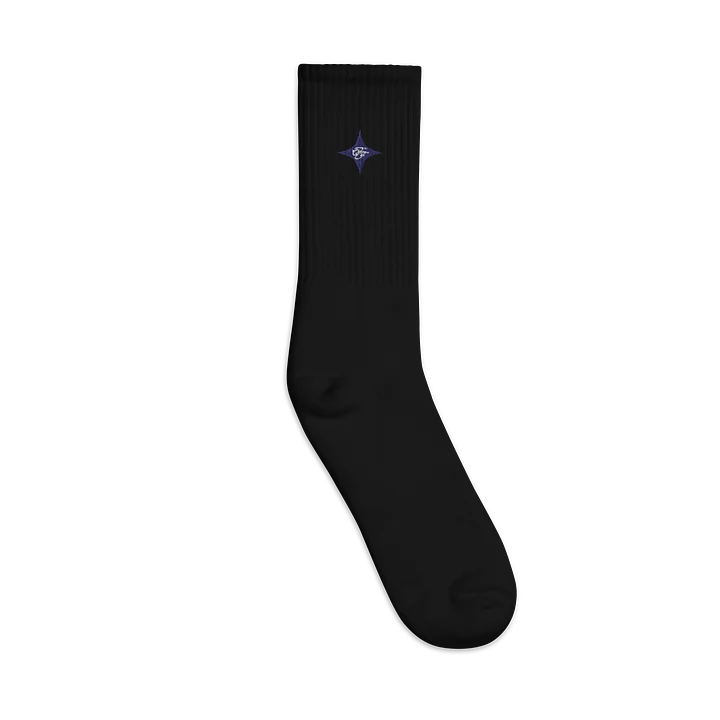 F&F Star Embroidered Crew Socks (NVY) product image (1)