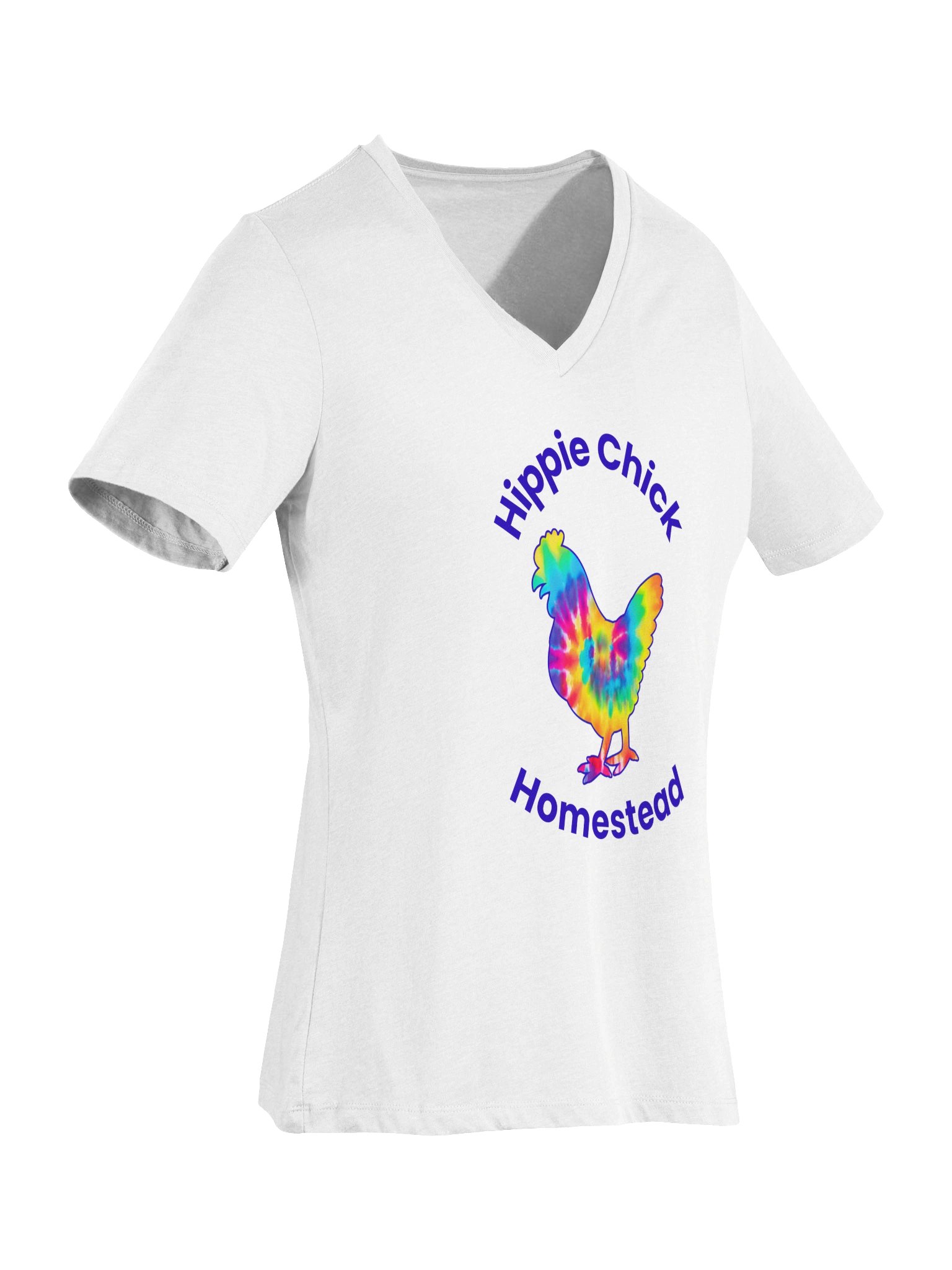 Women's V-Neck Tee with Hippie Chick Homestead logo product image (6)