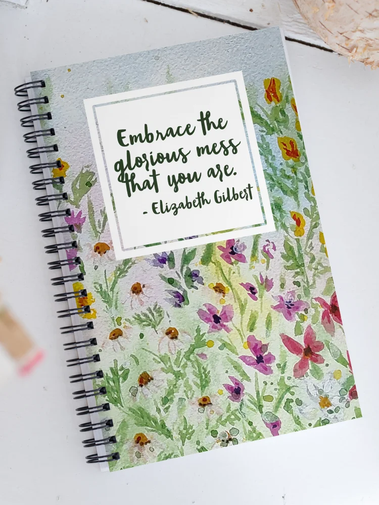 Embrace the Glorious Mess that You Are Wildflowers Notebook product image (1)