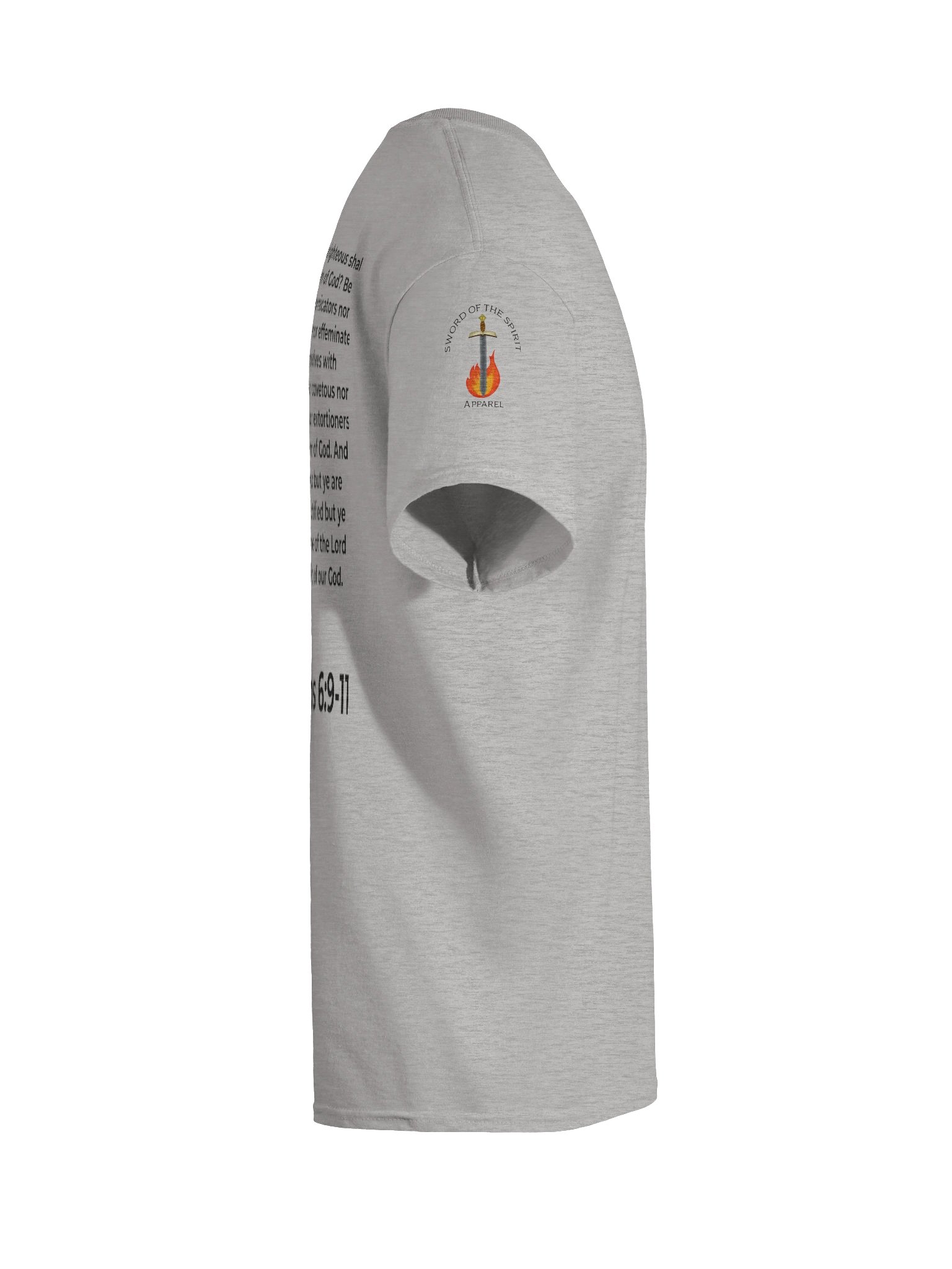 1 Corinthians 6:9-11 "Washed and Sanctified" Scripture Tee product image (10)