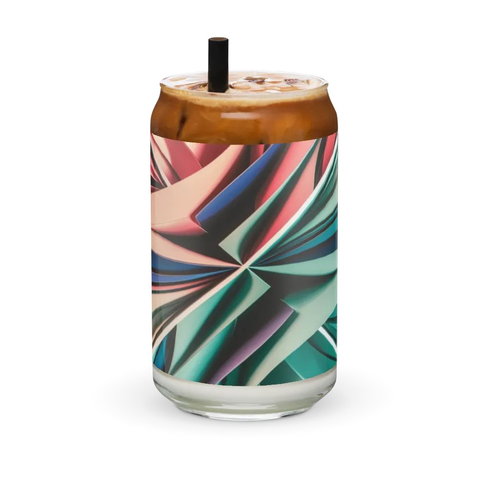 Graphic Grove Can-Shaped Glass - Vibrant Geometric Design, 16oz product image (7)