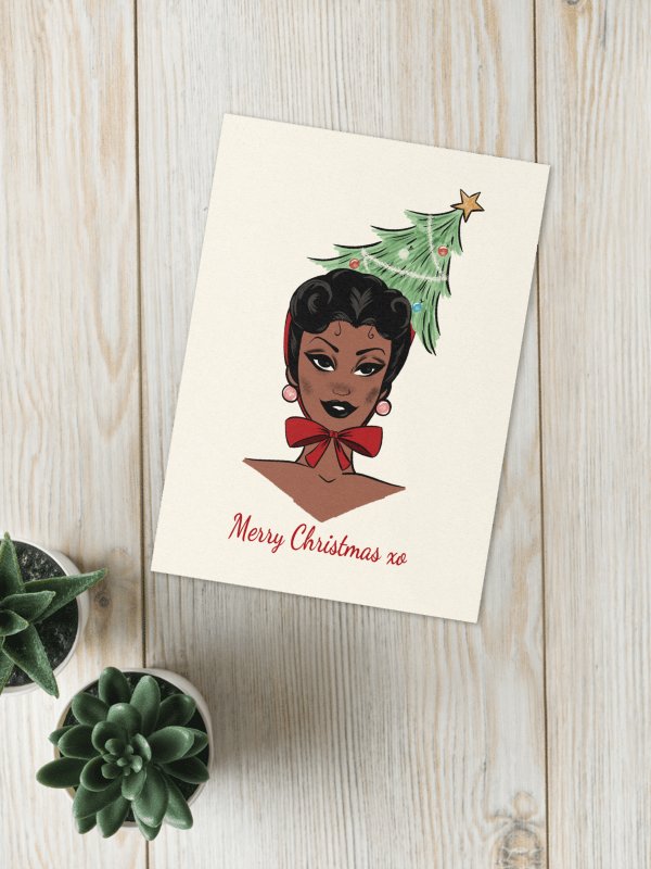 Christmas Card - Vintage Holiday Hat product image (3)