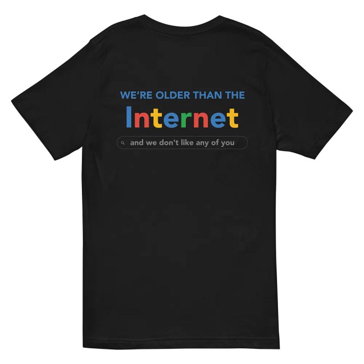 Internet Black V-Neck T-Shirt product image (1)