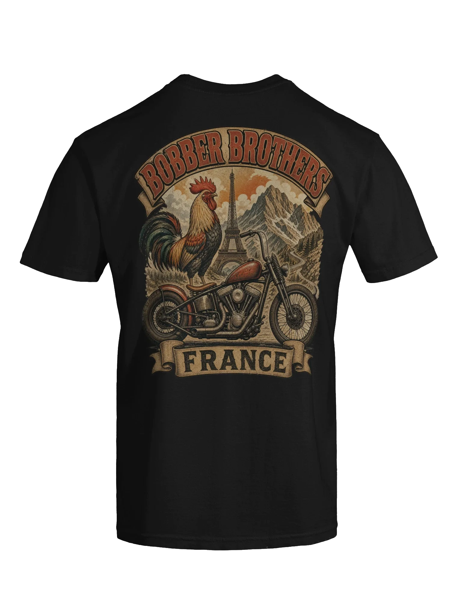France motorcycle t-shirt design by Bobber Brothers