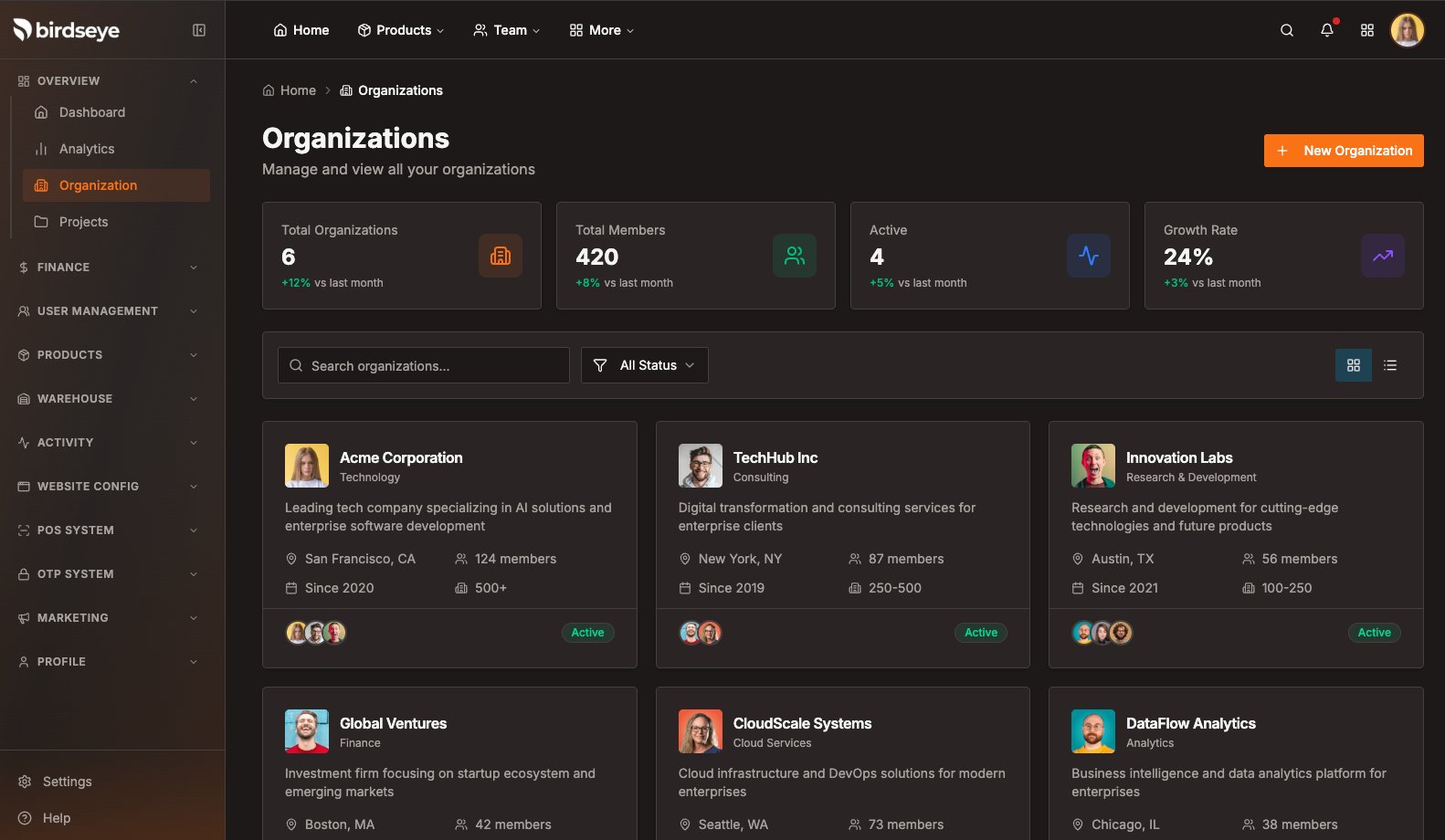 Bird's Eye — The All-in-One Next.js 16 SaaS & ERP Engine (React 19 + Tailwind 4) product image (5)