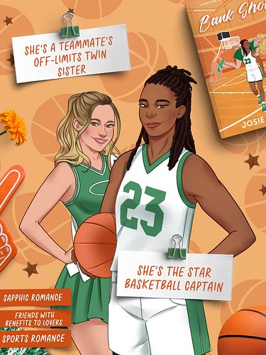Star basketball captain x Teammate’s off-limits twin sister duo >>🧡

Bank Shot by Josie Mae is available on KU, e-book, and p...