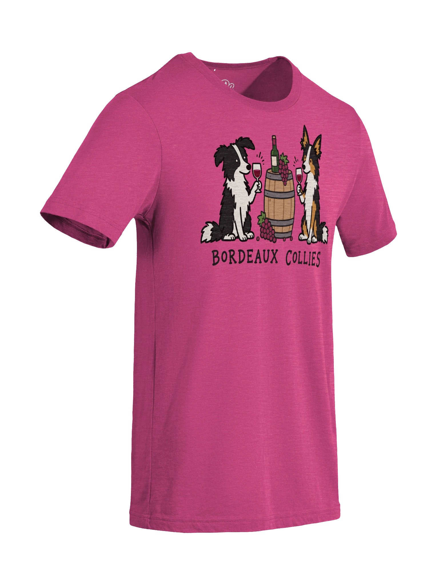 Bordeaux Collies Wine Lovers Dog T-Shirt product image (4)
