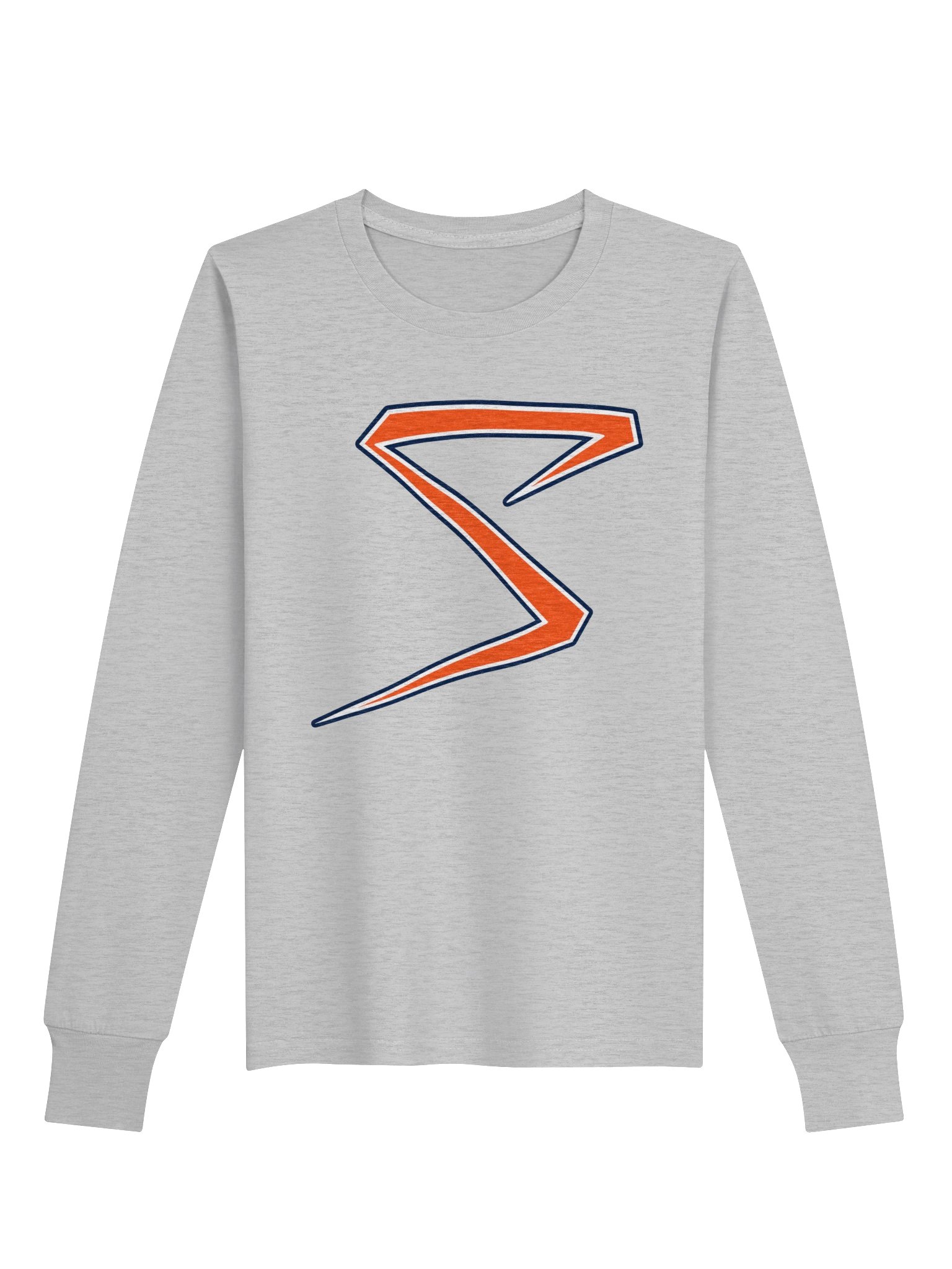 Midwest Sluggers S-Logo-Orange Youth Long Sleeve Tee product image (1)