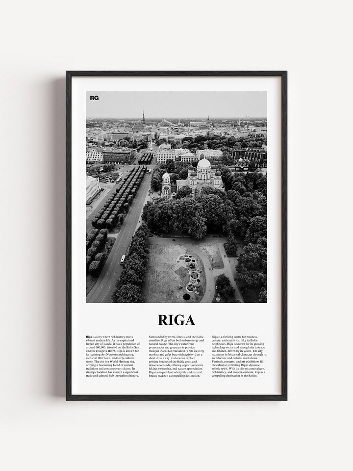 Riga 02 Newspaper Poster | Framed product image (1)
