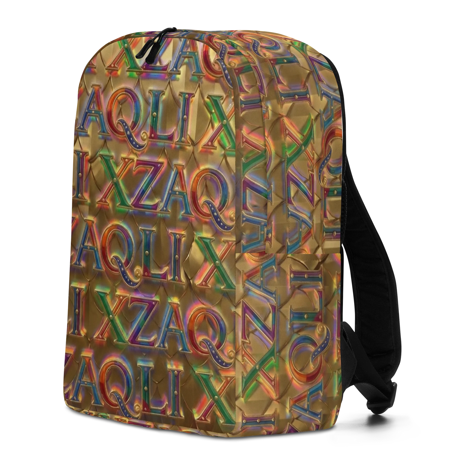 XZAQLI Liquid Gold Monogram Premium Commuter Backpack product image (2)