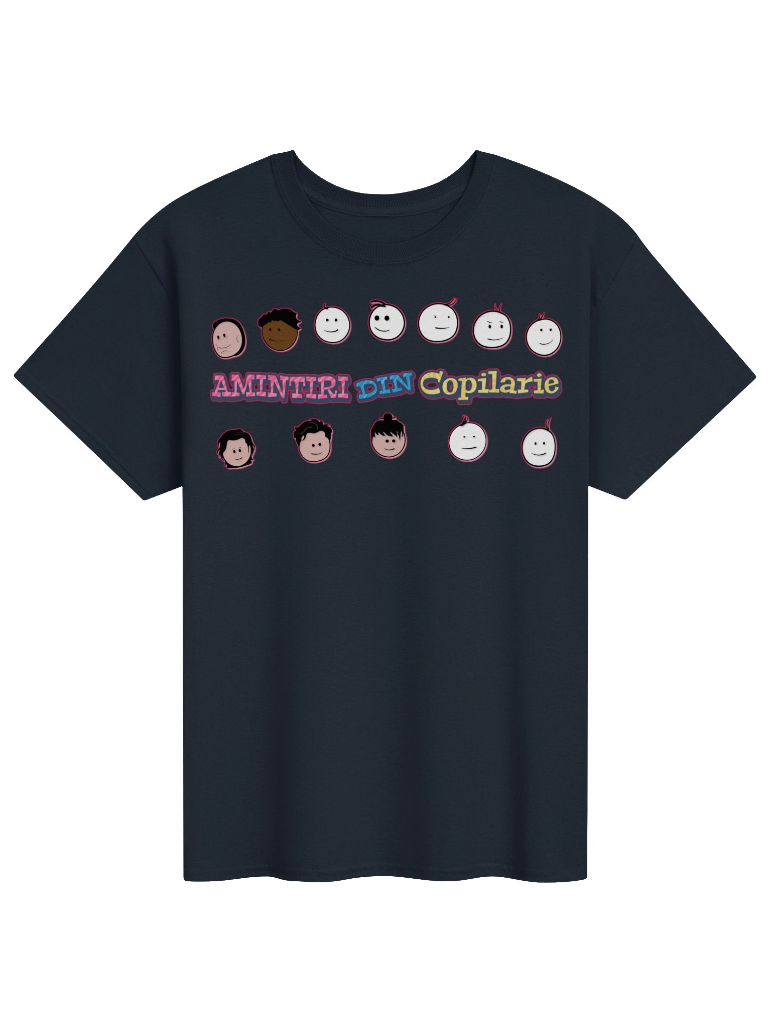 👕 Tricou Bleumarin Damă „Amintiri Din Copilărie” – Personajele product image (1)