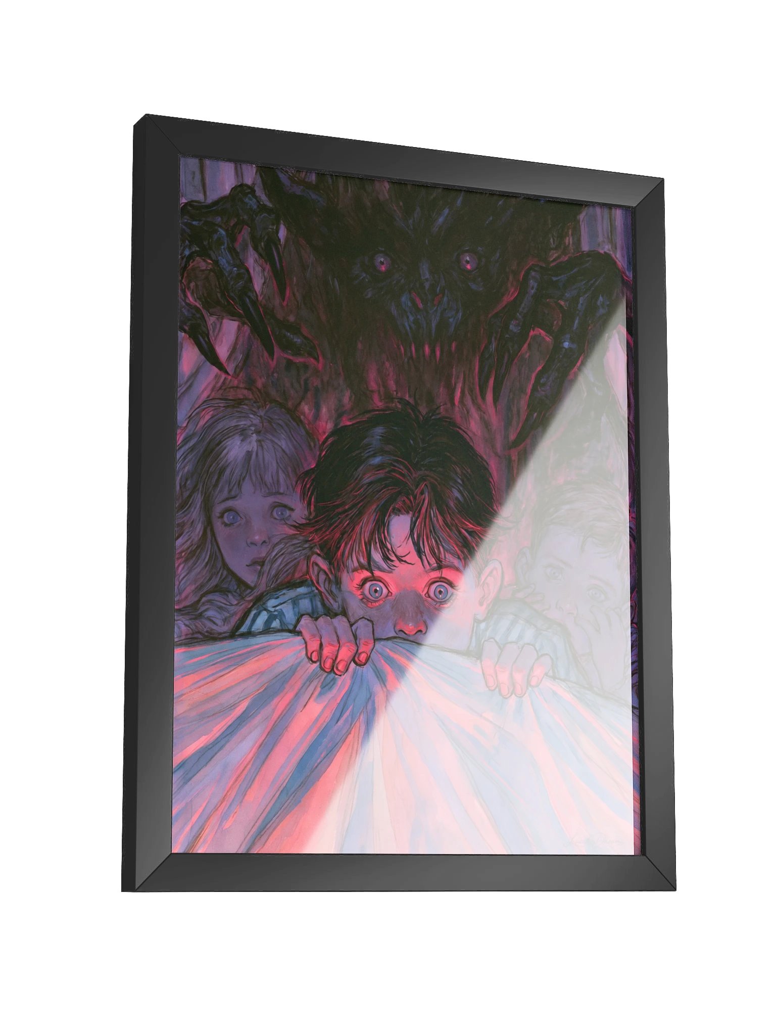 Bedtime Nightmare Framed Art Print — Nightmare Under the Covers product image (7)