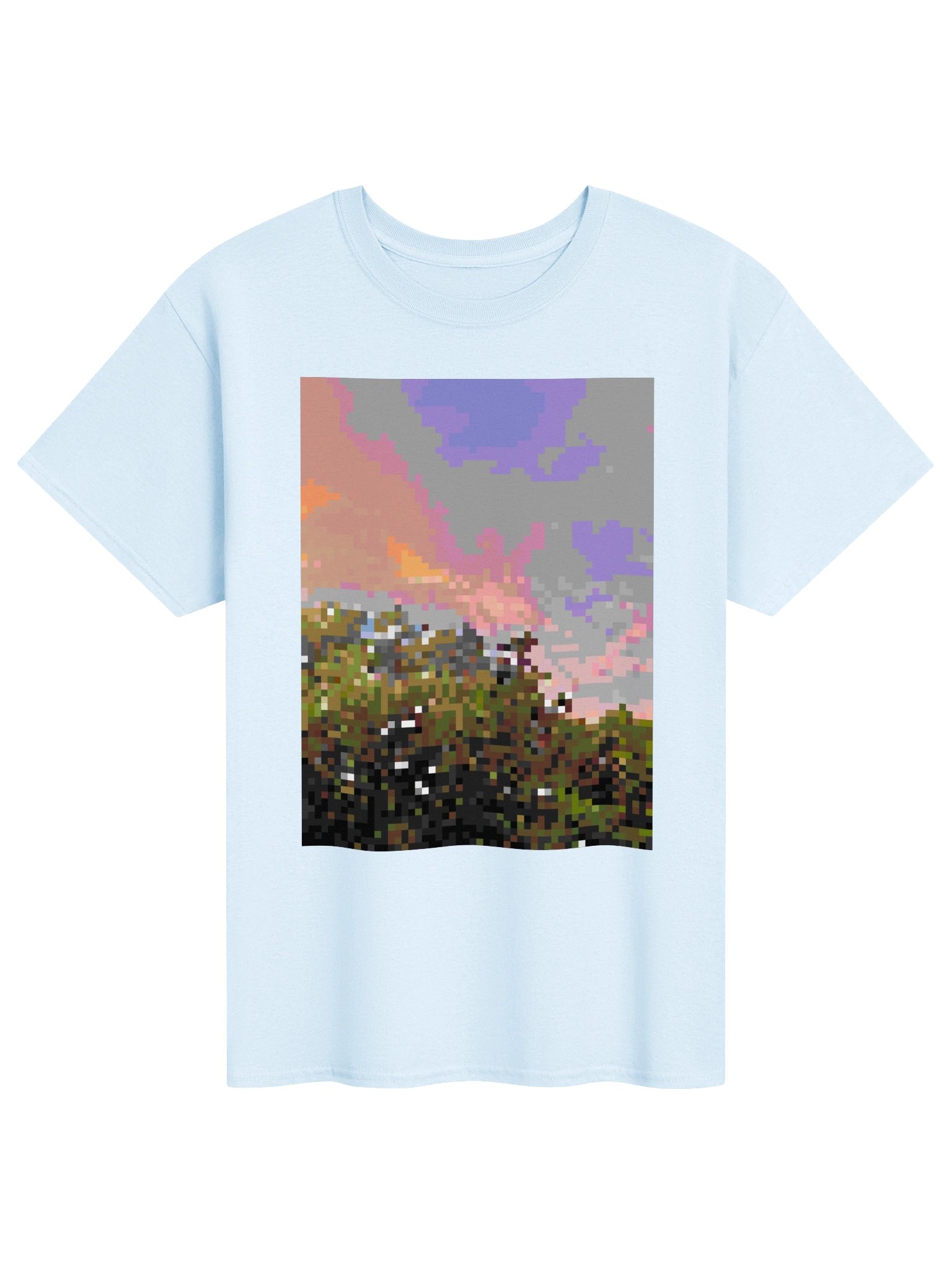 pixel candy sunset graphic tee product image (1)
