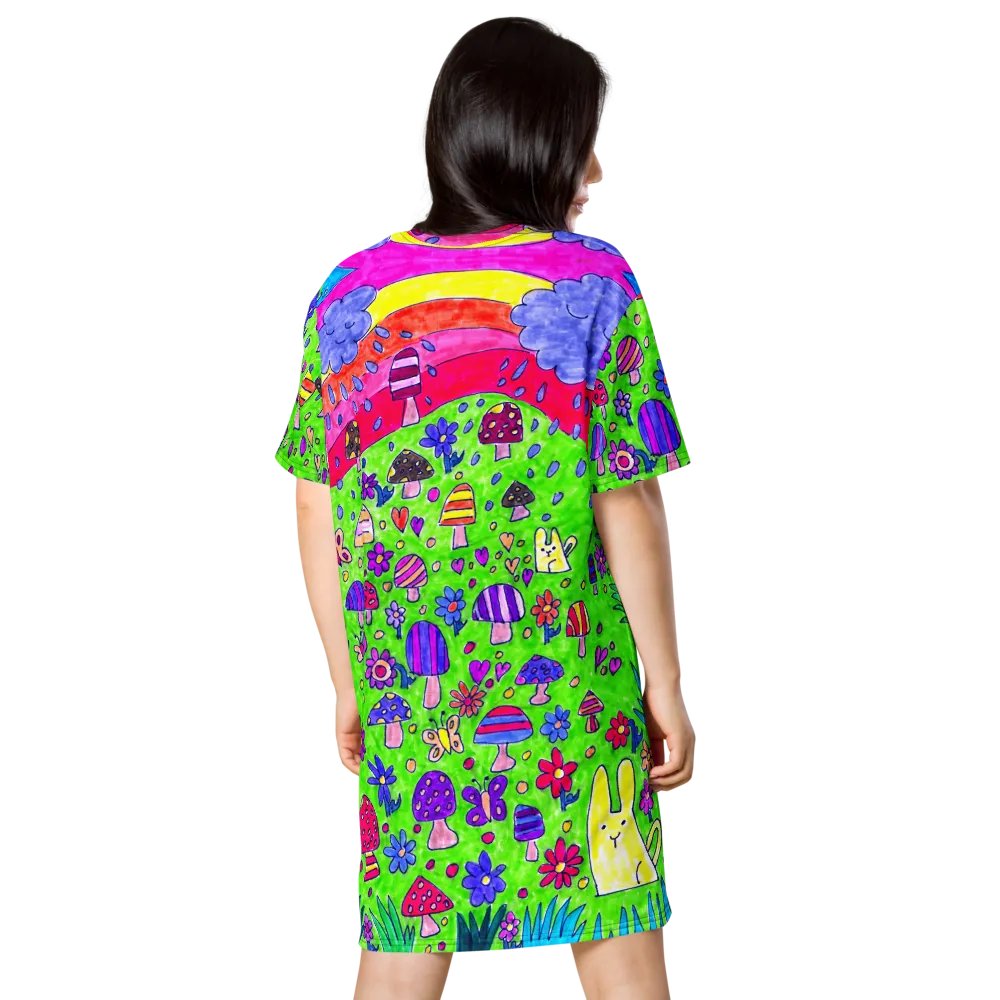 Abstract Nature's Doodle Art Ladies T Shirt Dress product image (2)