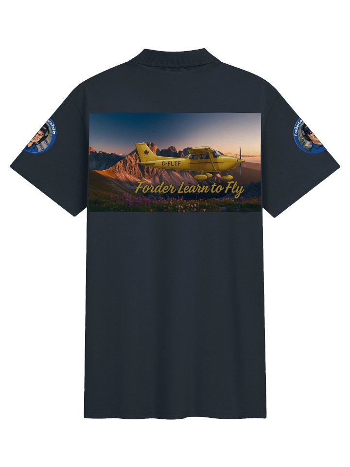 Forder Learn to Fly — Gold C‑FLTF Aviation Polo product image (2)