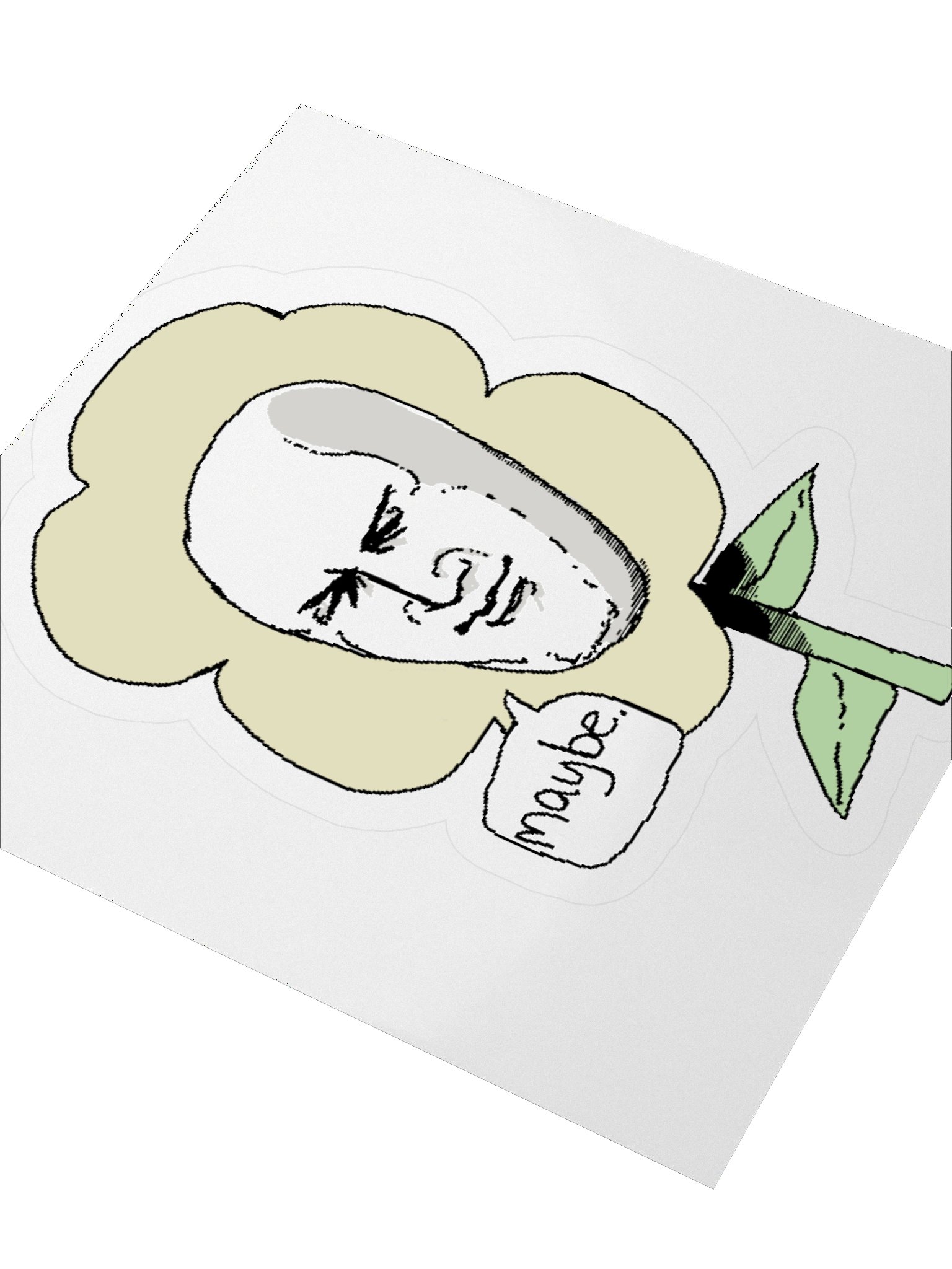 Maybe Flower Sticker product image (7)
