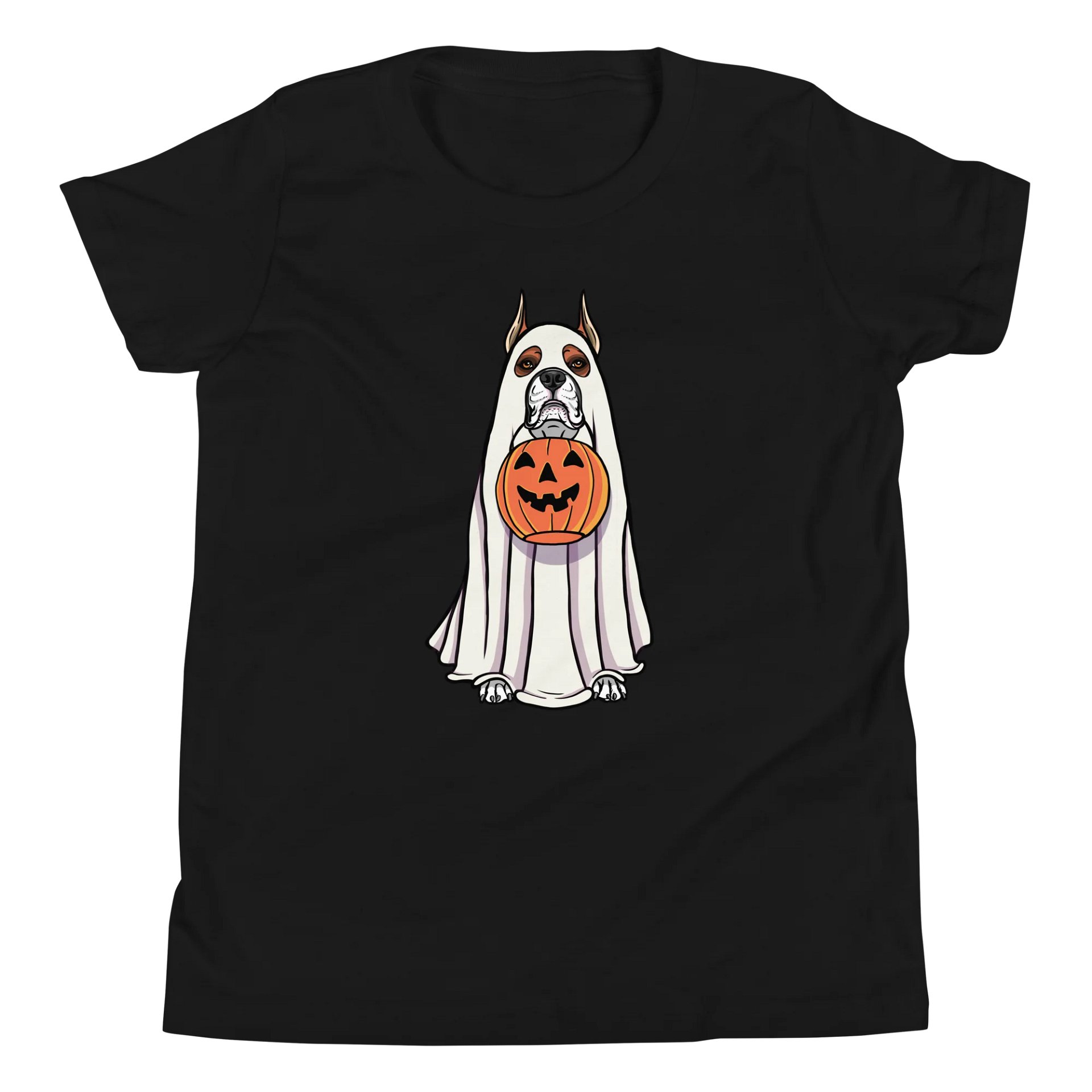 Halloween Boxer(Red, Cropped Ears) Youth T-Shirt product image (5)