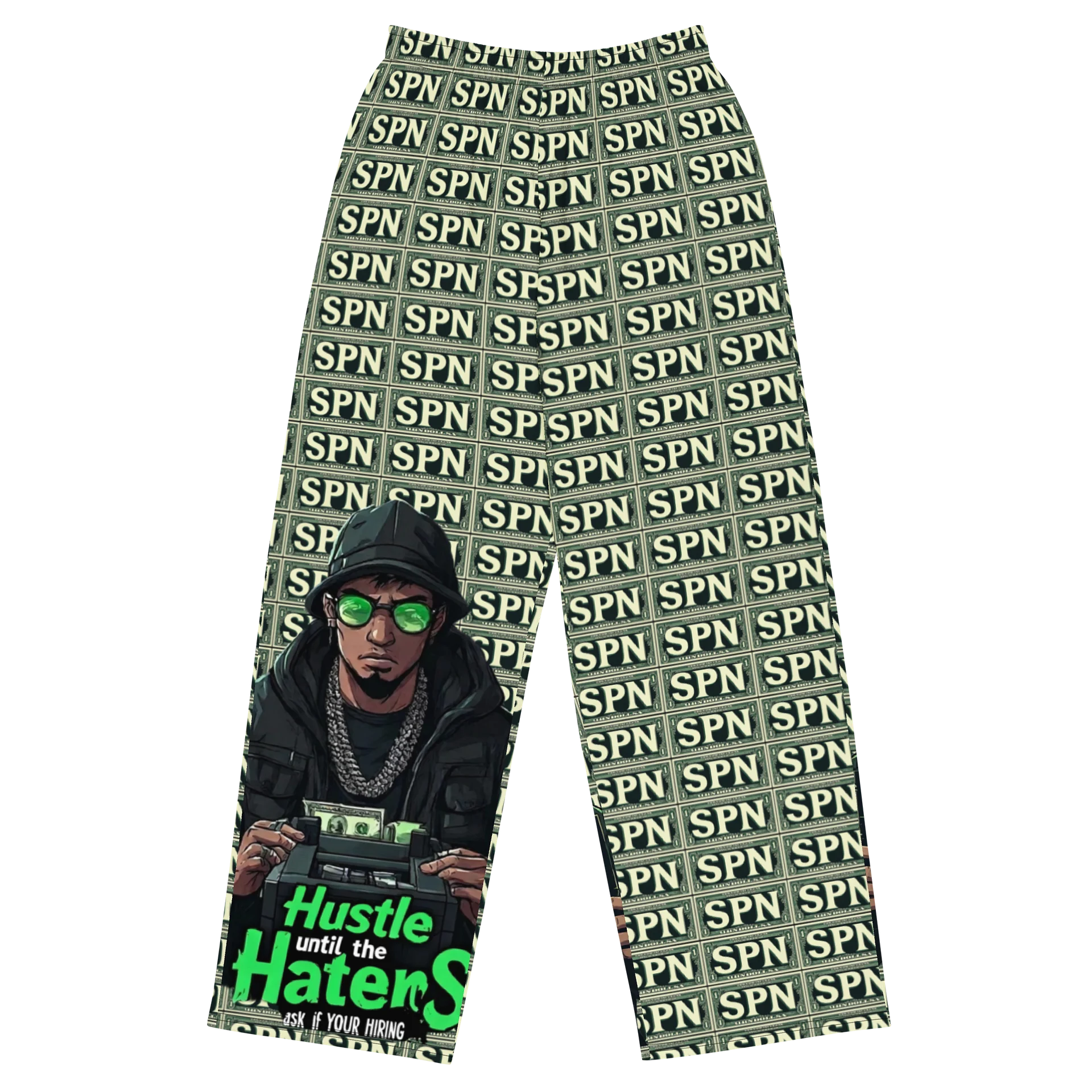 $$$ Streetwear Statement: All-Over Print Wide-Leg Pants product image (1)