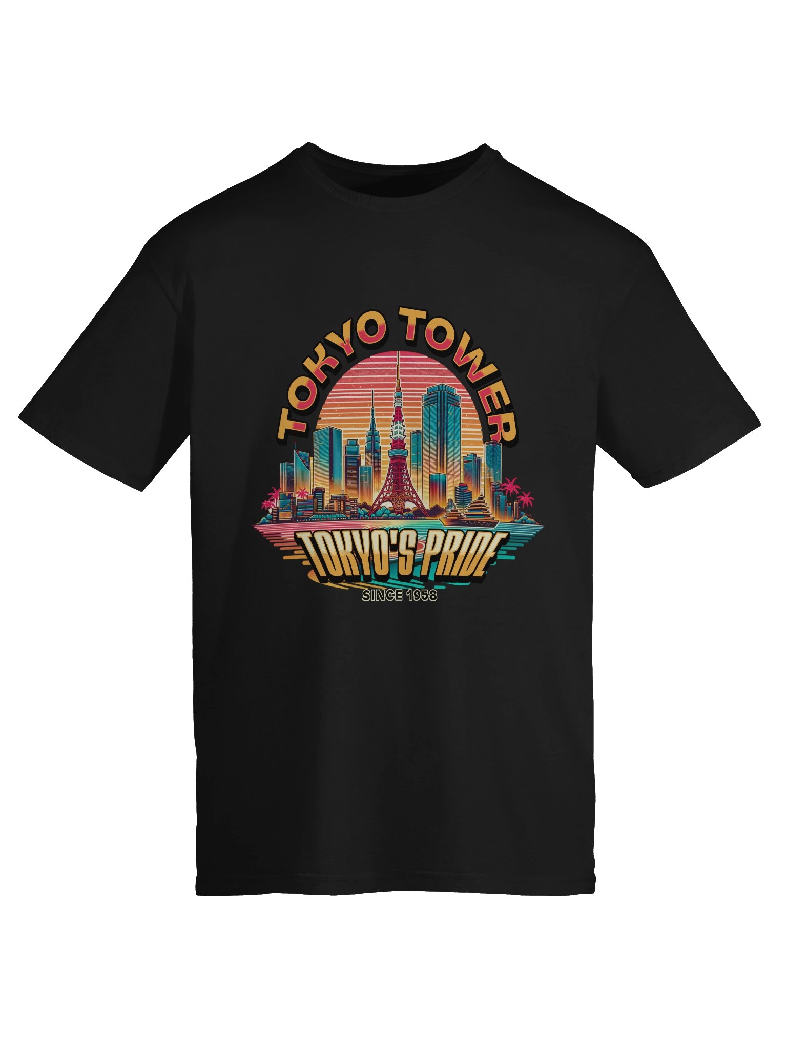Tokyo Tower Retro Pride T-Shirt - Gildan Softstyle product image (6)