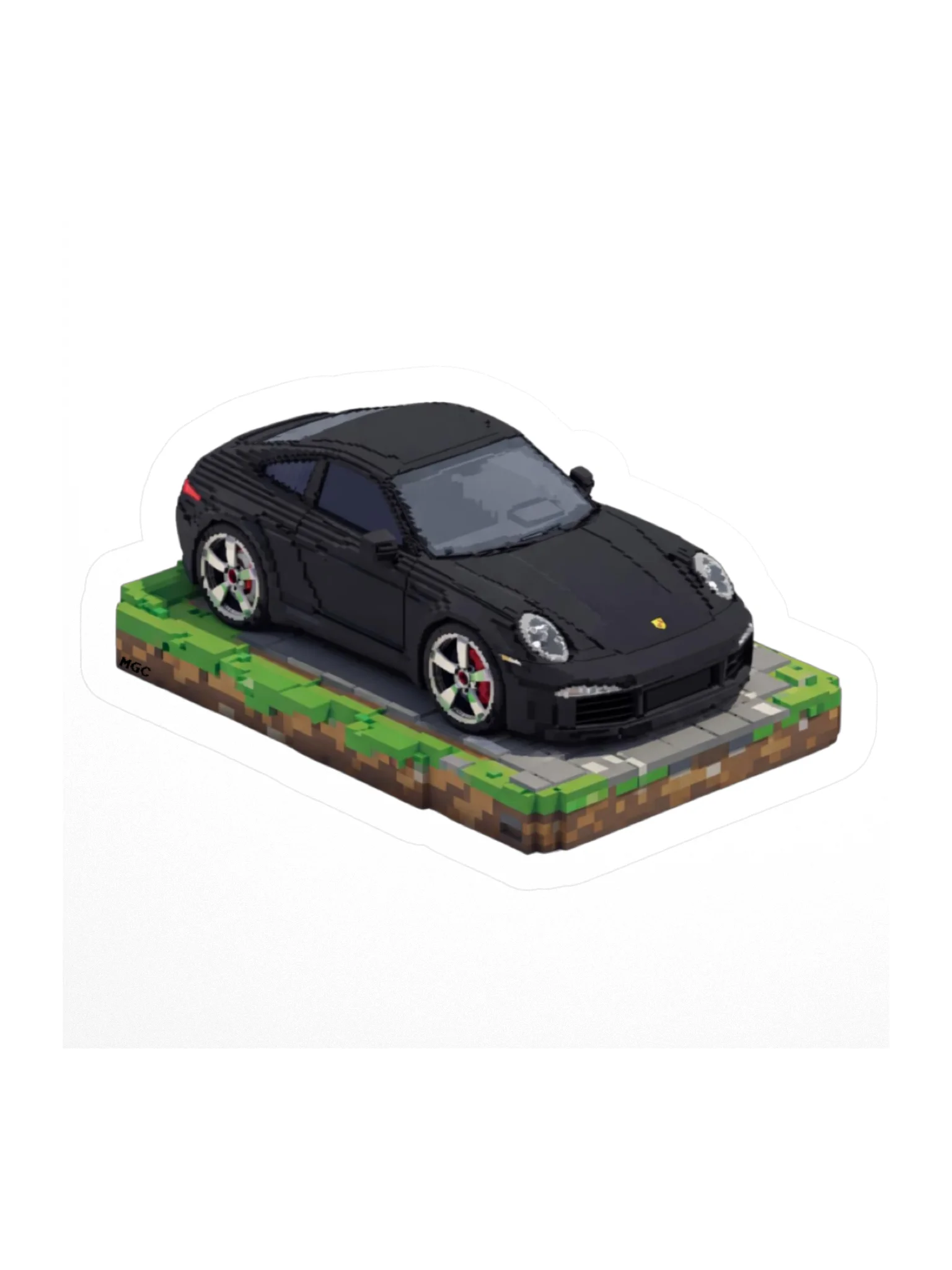 Black Porsche 911 Carrera Sticker (Pixel, Retro, Minecraft) product image (1)