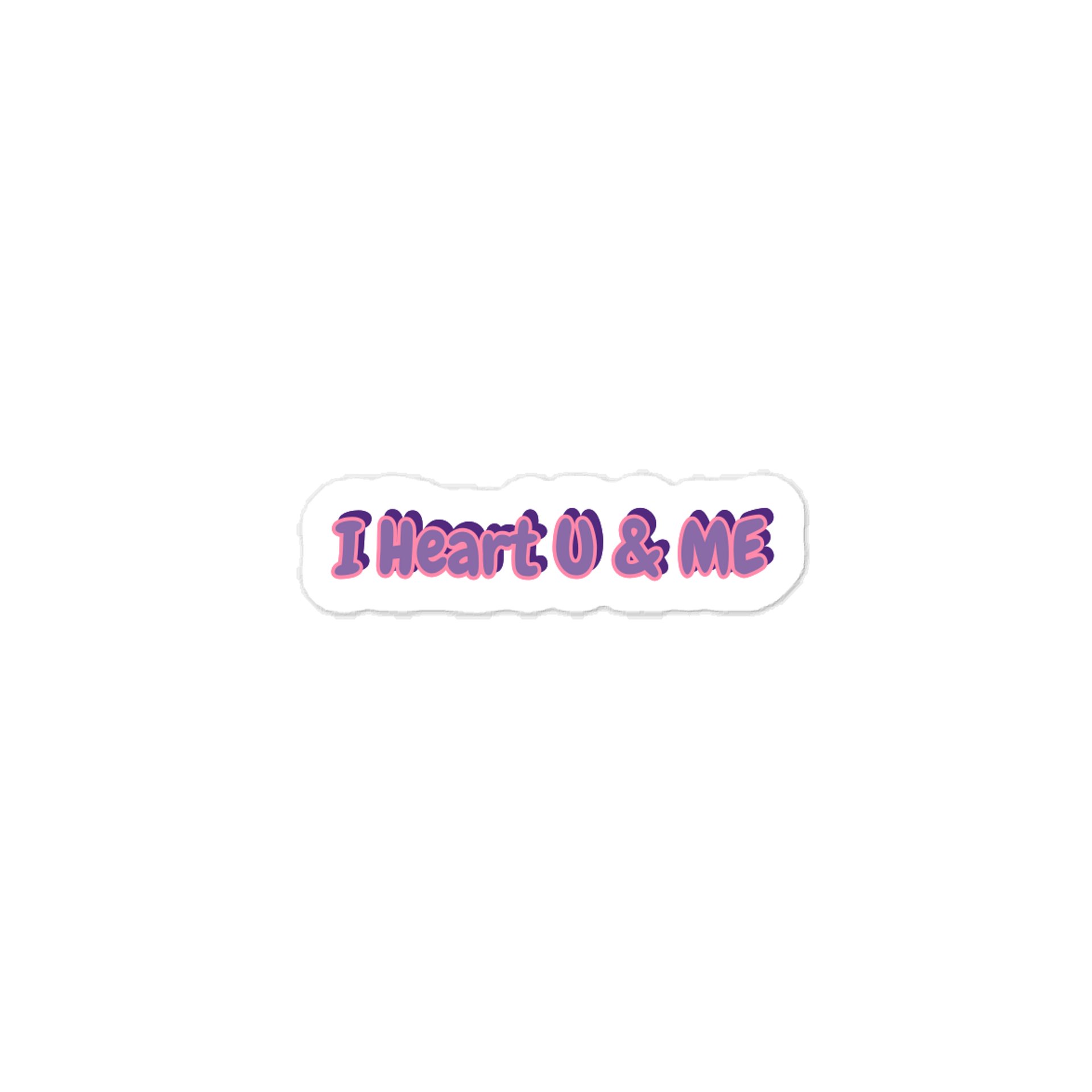 I Heart U and Me . Valentine’s Day Sticker. product image (1)