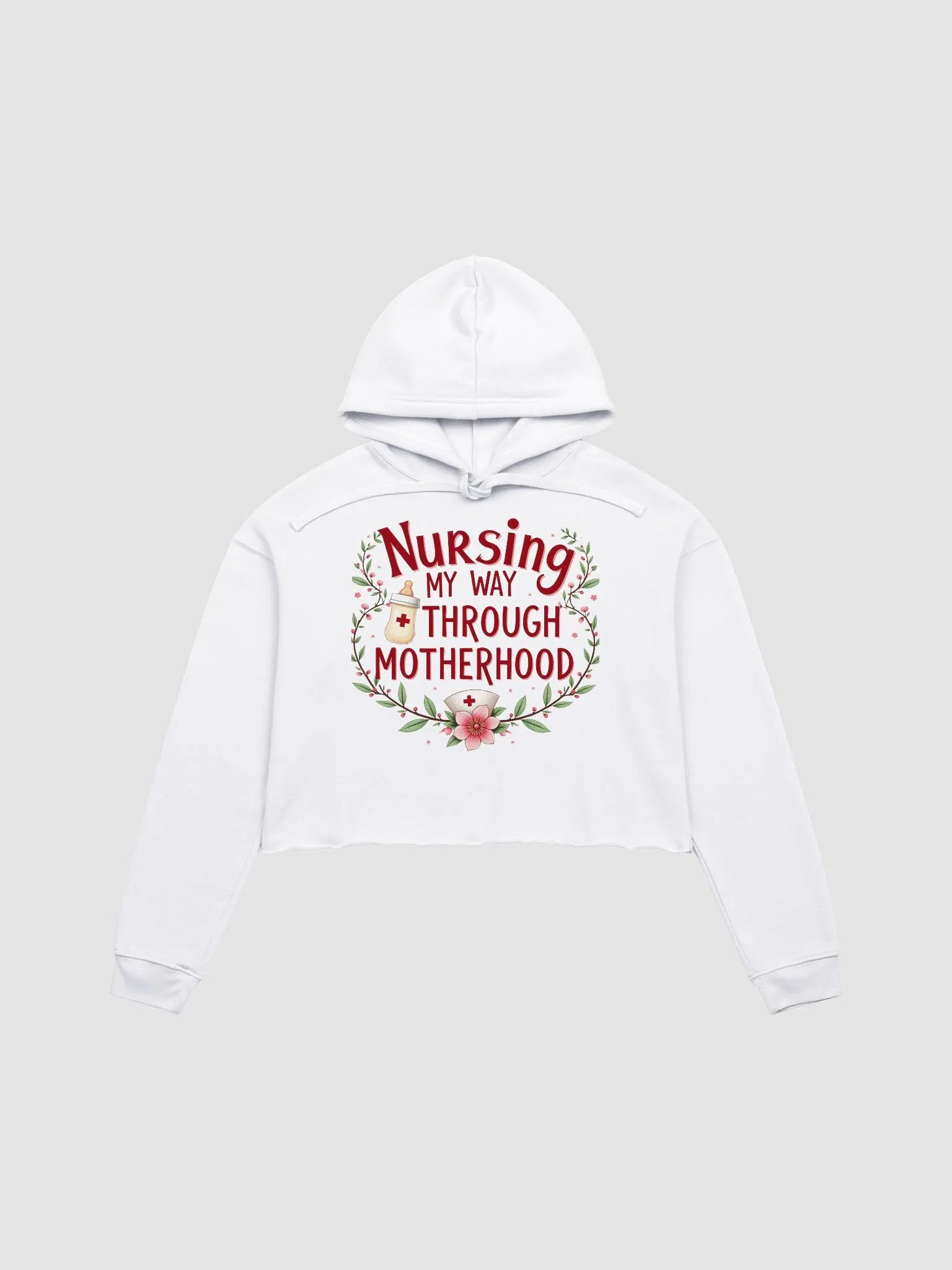 Motherhood Nursing Chic Crop Hoodie product image (4)