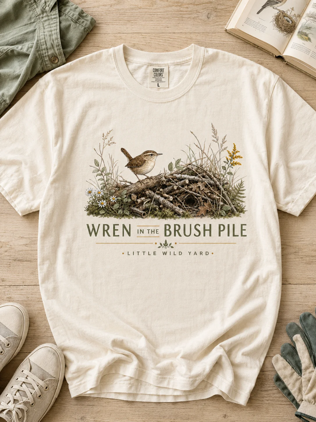 Wren in the Brush Pile T-shirt product image (1)