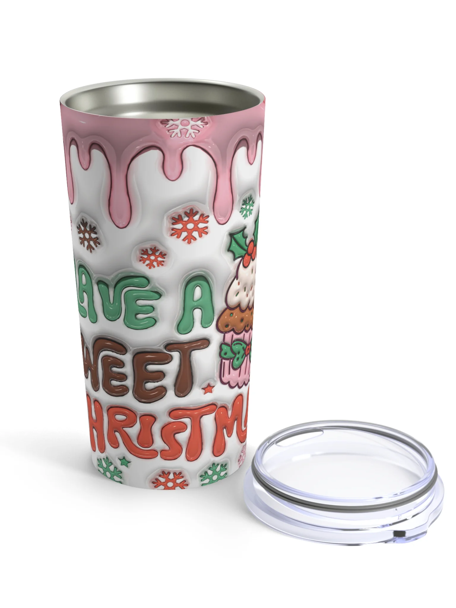 Sweet Cupcake Christmas Stainless Steel Tumbler product image (6)