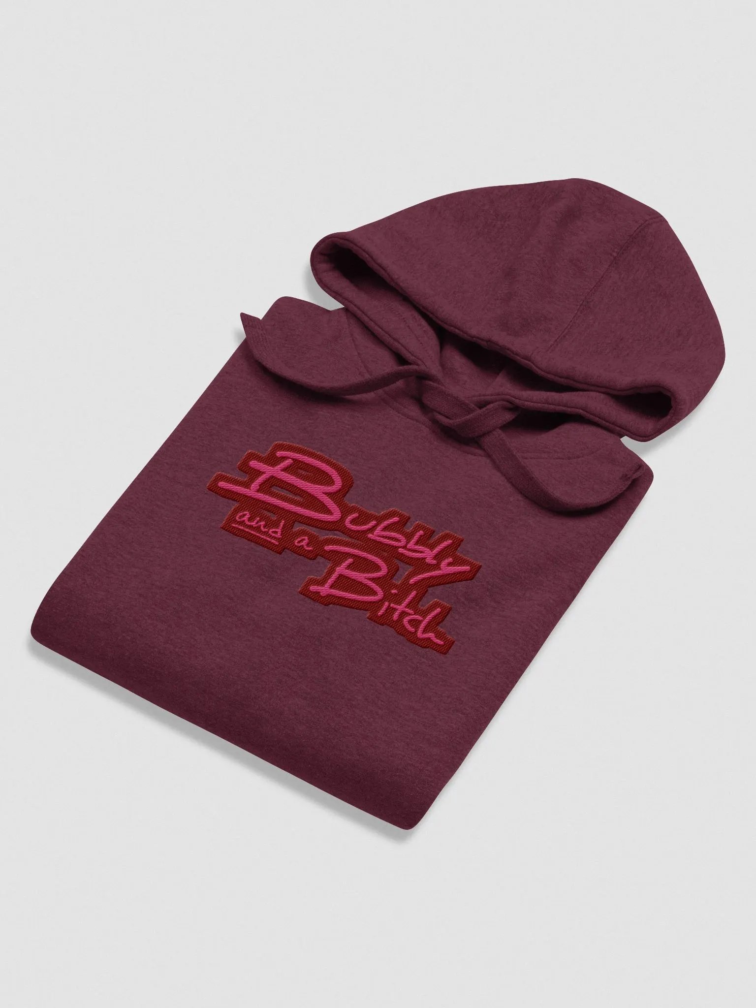 Bubbly and a B*tch (rose design) embroidered heavyweight hoodie product image (16)