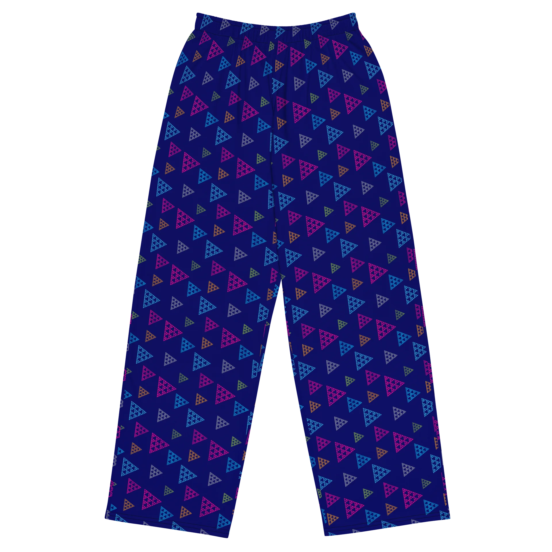 Colorful Geometric Triangles Wide-Leg Pants product image (1)