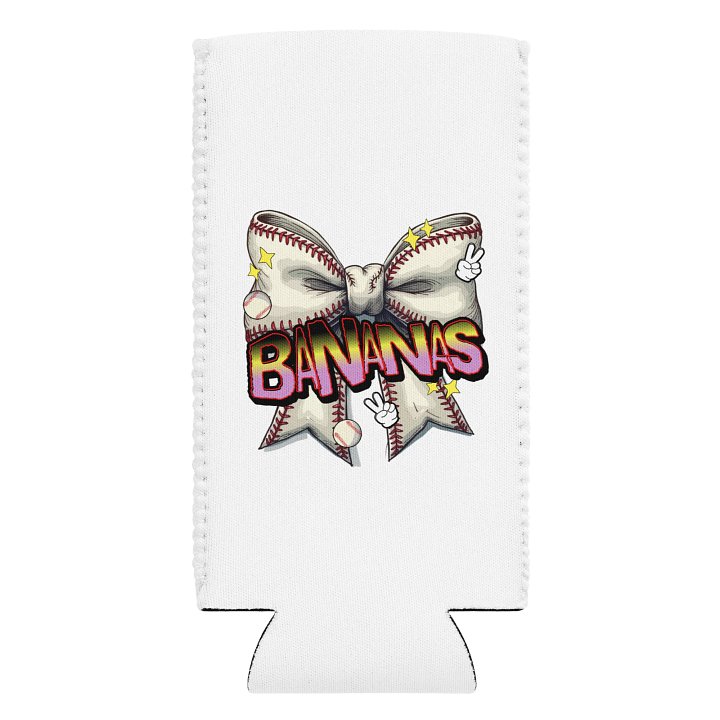 Bananas Bow Baseball Can Cooler product image (1)