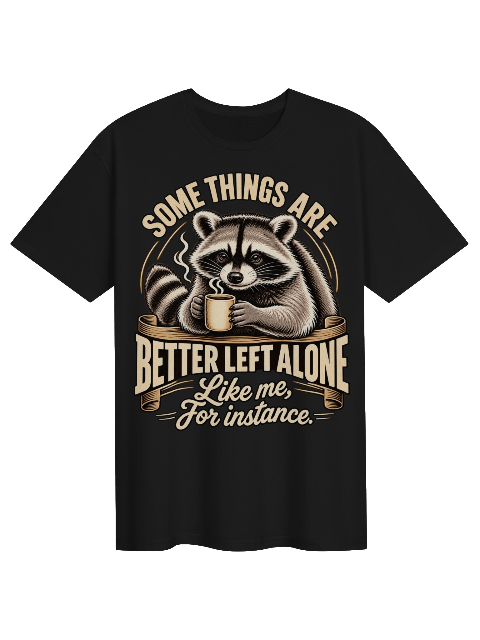 Better Left Alone Raccoon Tee product image (1)