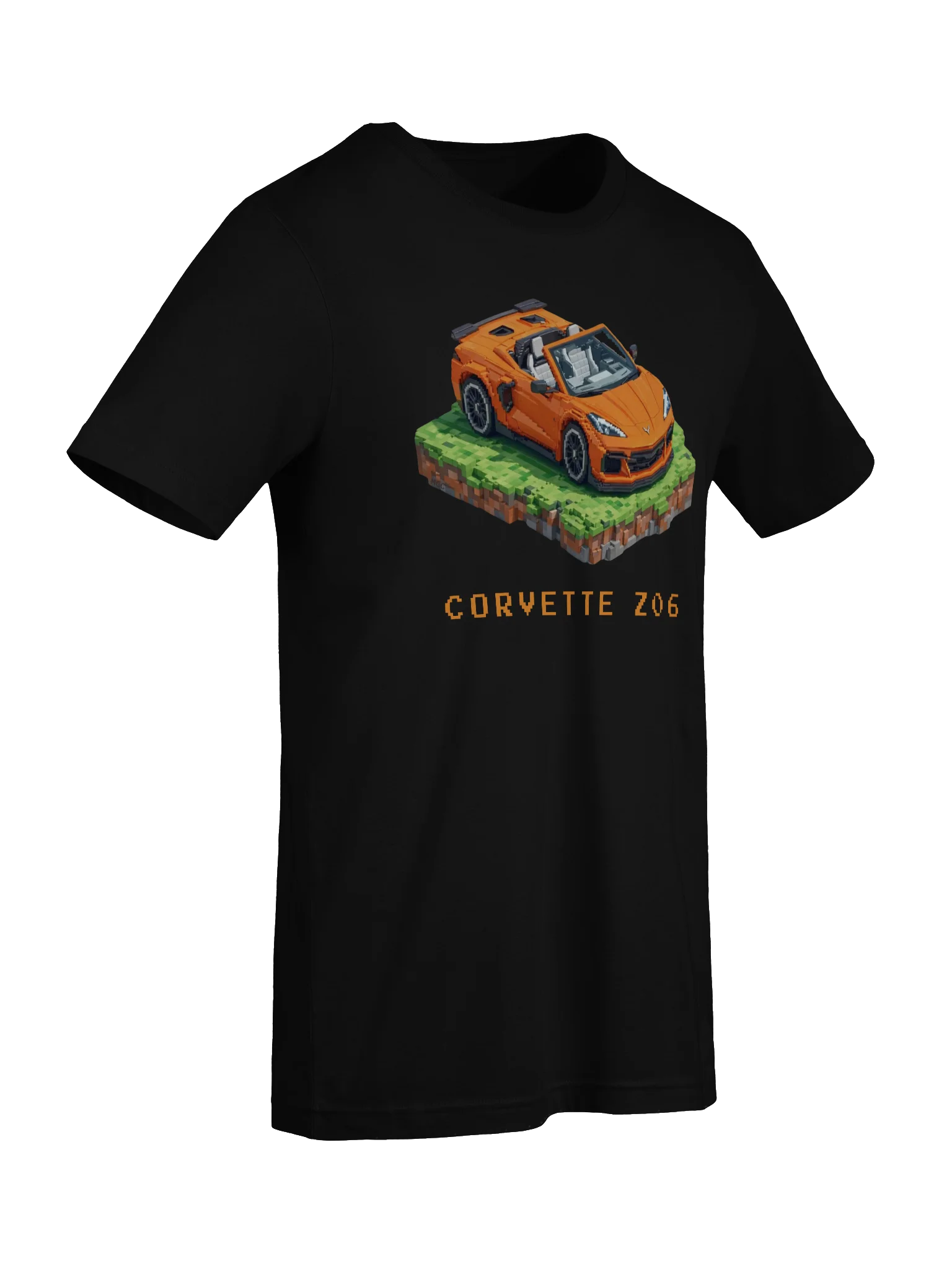 Orange Corvette Z06 Shirt (Pixel, Retro, Minecraft) product image (74)
