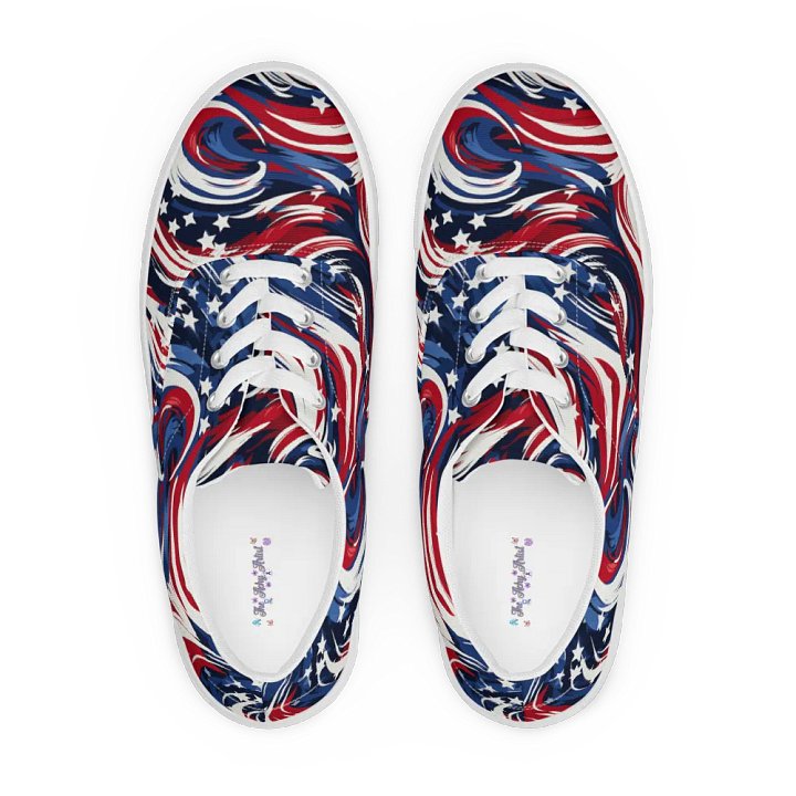 Patriotic Swirl Women's Canvas Shoes product image (1)