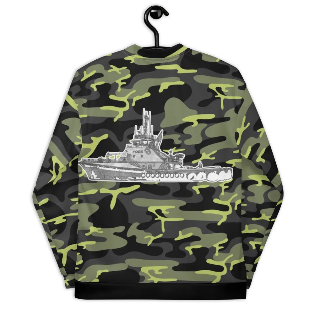 Copy of Twin Anchor Titan tug Green Camouflage Bomber Jacket product image (8)