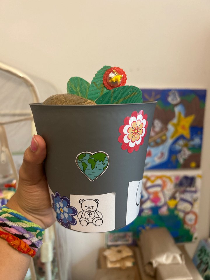 Handmade creative upcycled plant pot scene #2 product image (1)