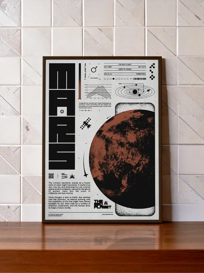 Dominion : Mars — Bold Brutalist Digital Print for Modern Interior product image (1)