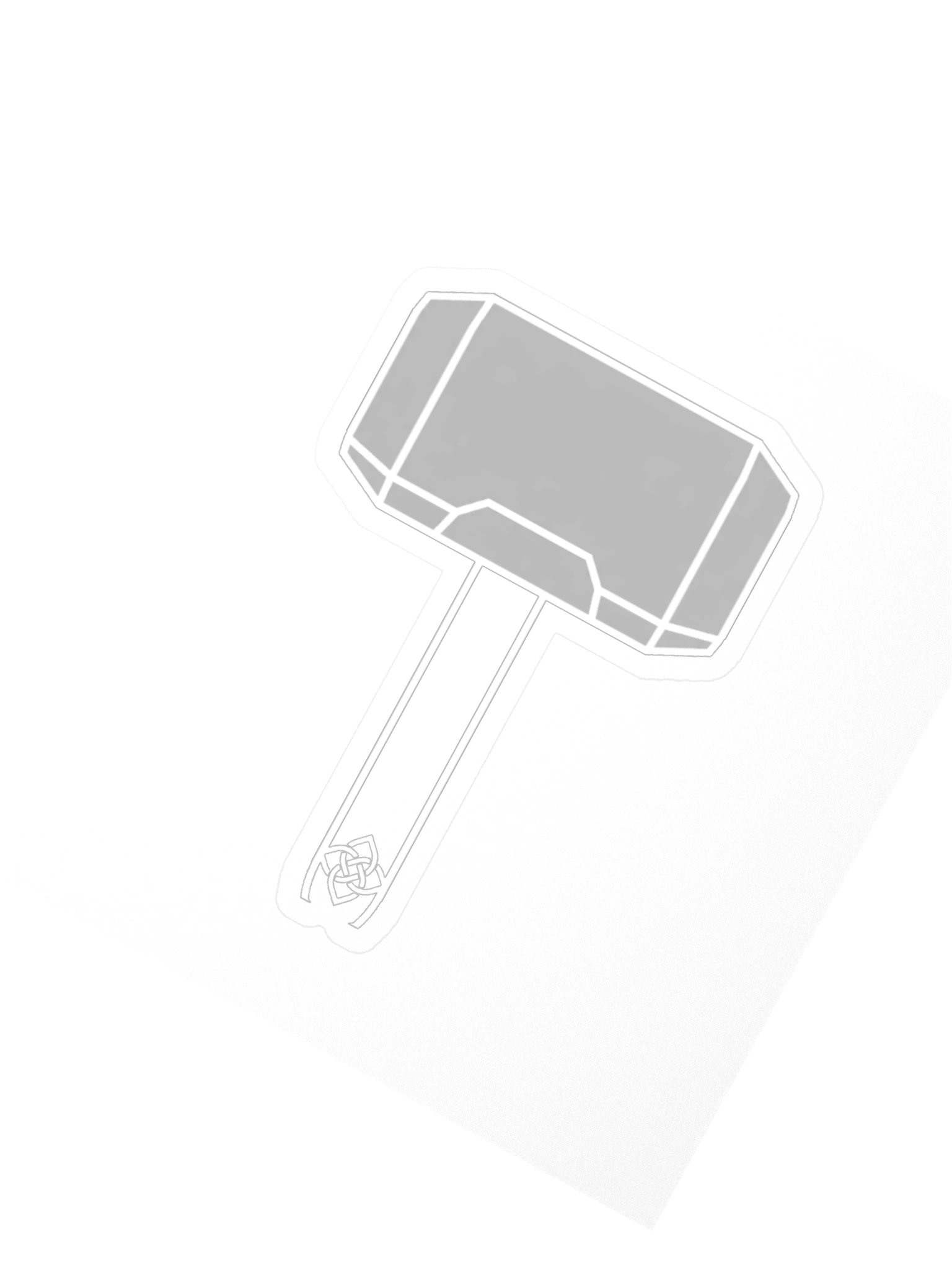 Minimal Mjolnir Sticker product image (5)