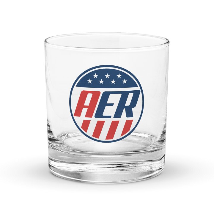 AER Circle Logo Rocks Glass product image (1)