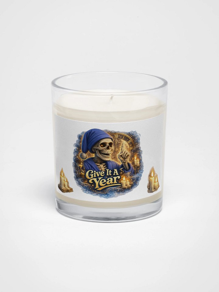 ''Give It A Year'' Soy Wax Candle In A Clear Glass Jar product image (1)