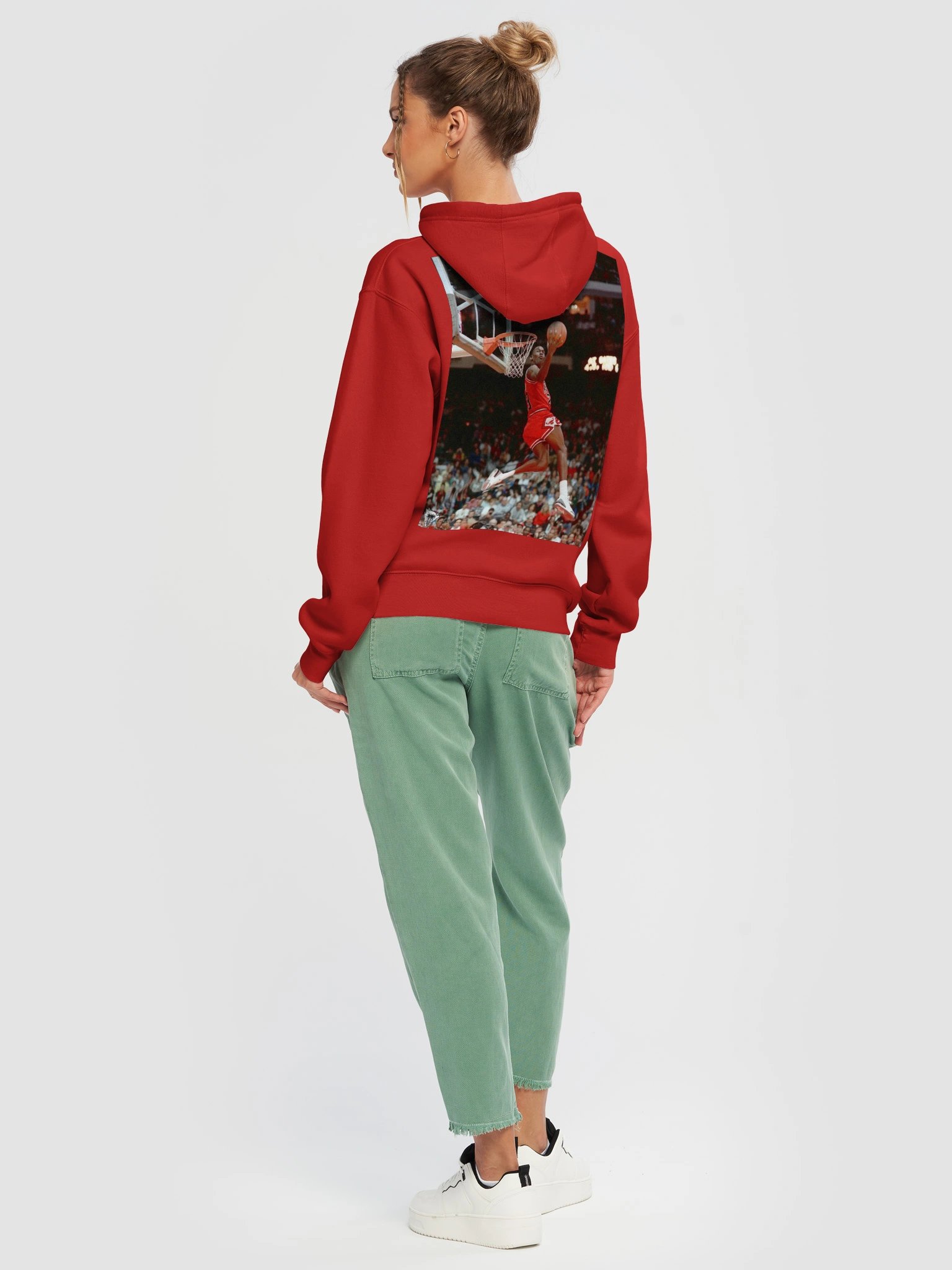 90s VINTAGE RETRO AIR JORDAN FREE THROW DUNK HOODIE product image (32)