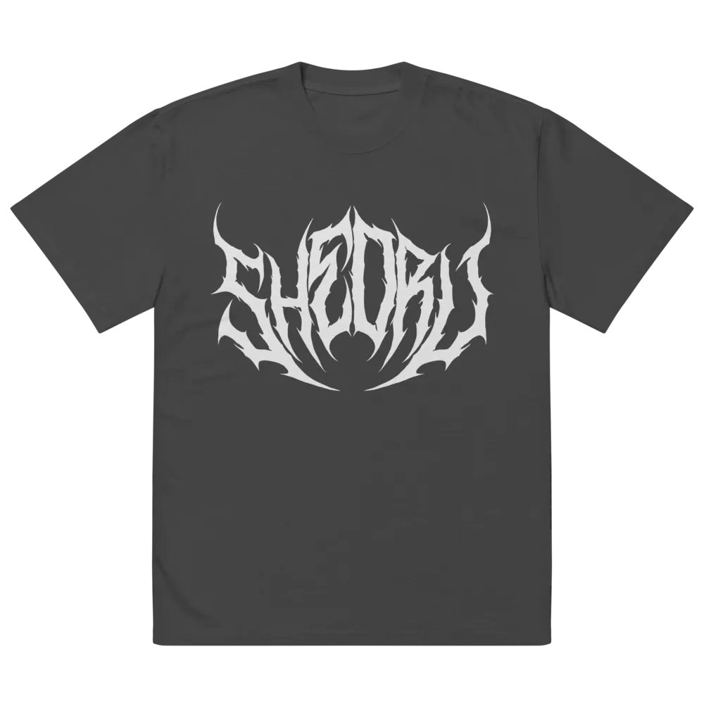 Death Metal Oversized Faded Tee - Black product image (3)