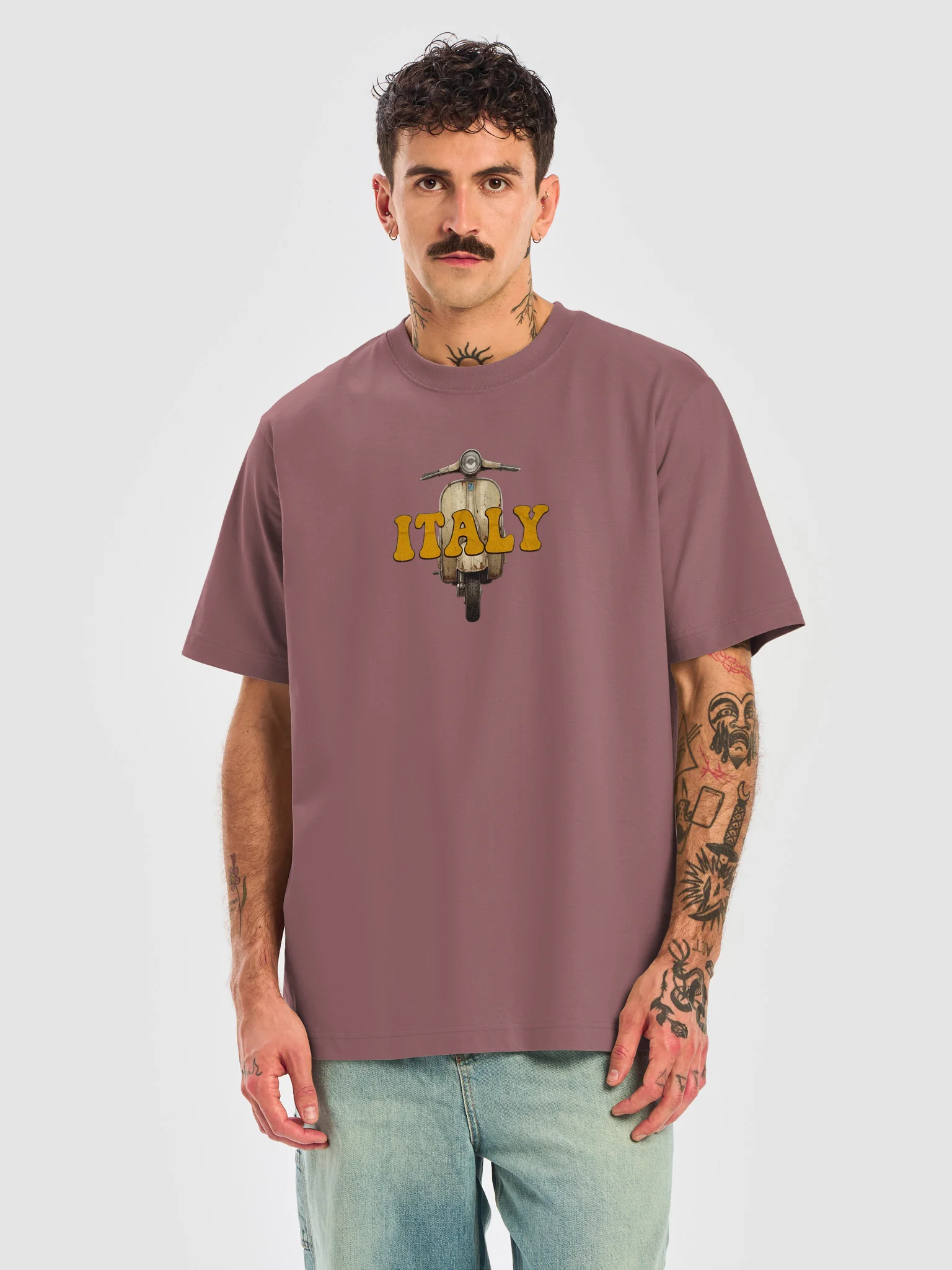Italy Vintage Scooter Heavyweight T-Shirt – Italian Travel Tee product image (28)