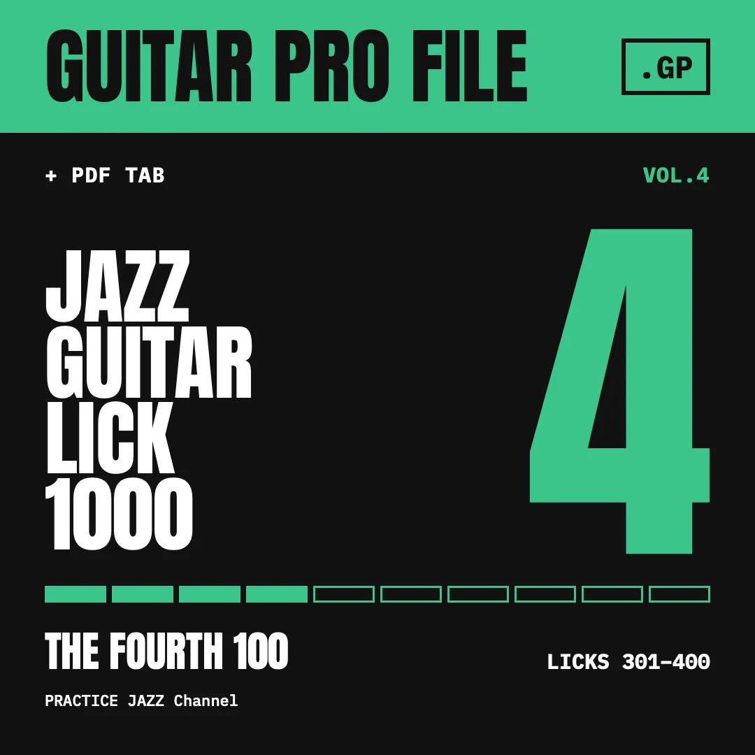 Jazz Guitar Licks 1000 – Vol. 4: Licks 301–400 (Guitar Pro) product image (1)