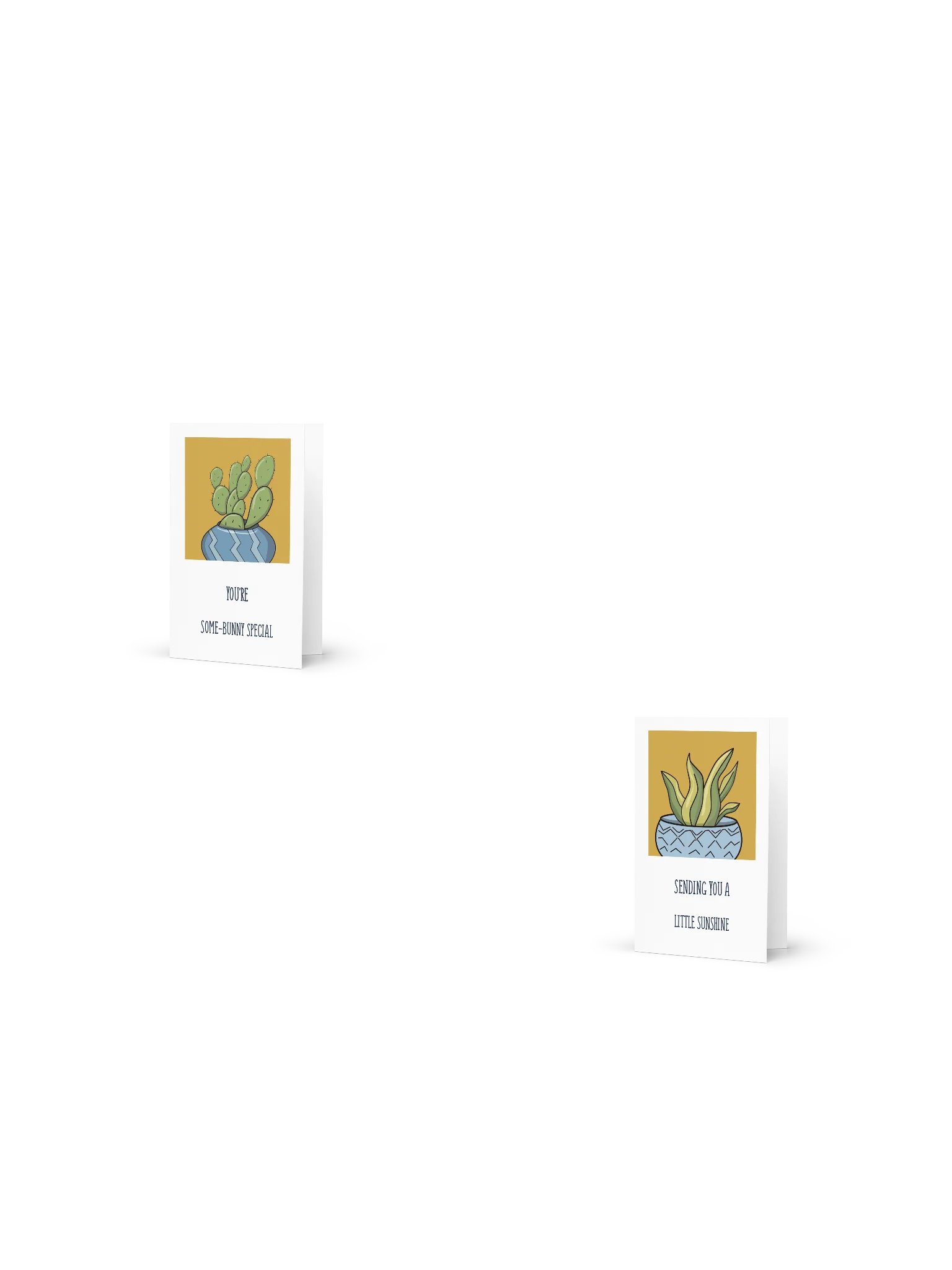 Botanical Greeting Card Duo – Plant lover pack of 2 cards, houseplants product image (1)