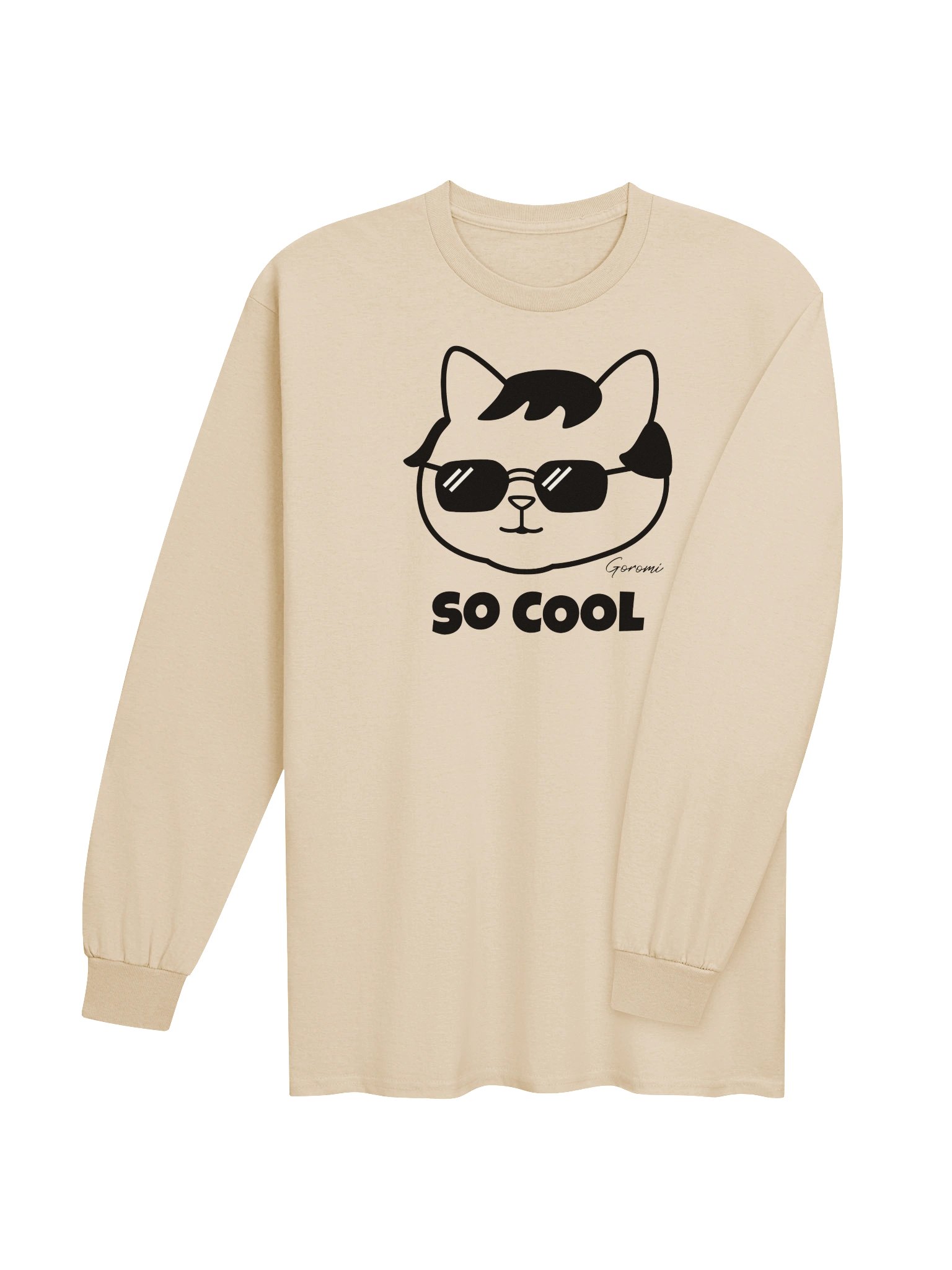 Goromi the Cat in Wig (SO COOL) - Unisex Adult Long Sleeve T-shirt product image (3)