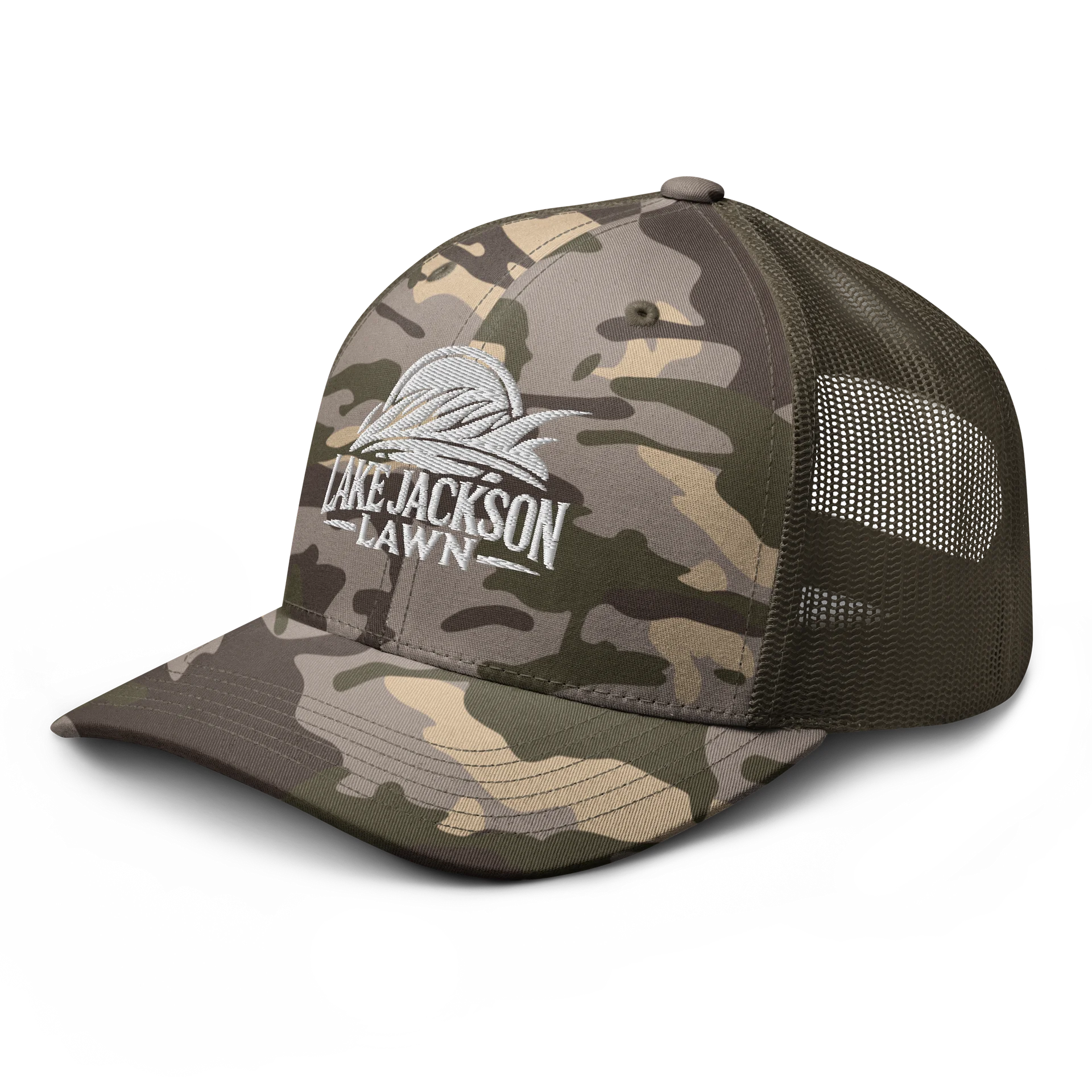 Lake Jackson Lawn Camo Trucker Hat product image (4)
