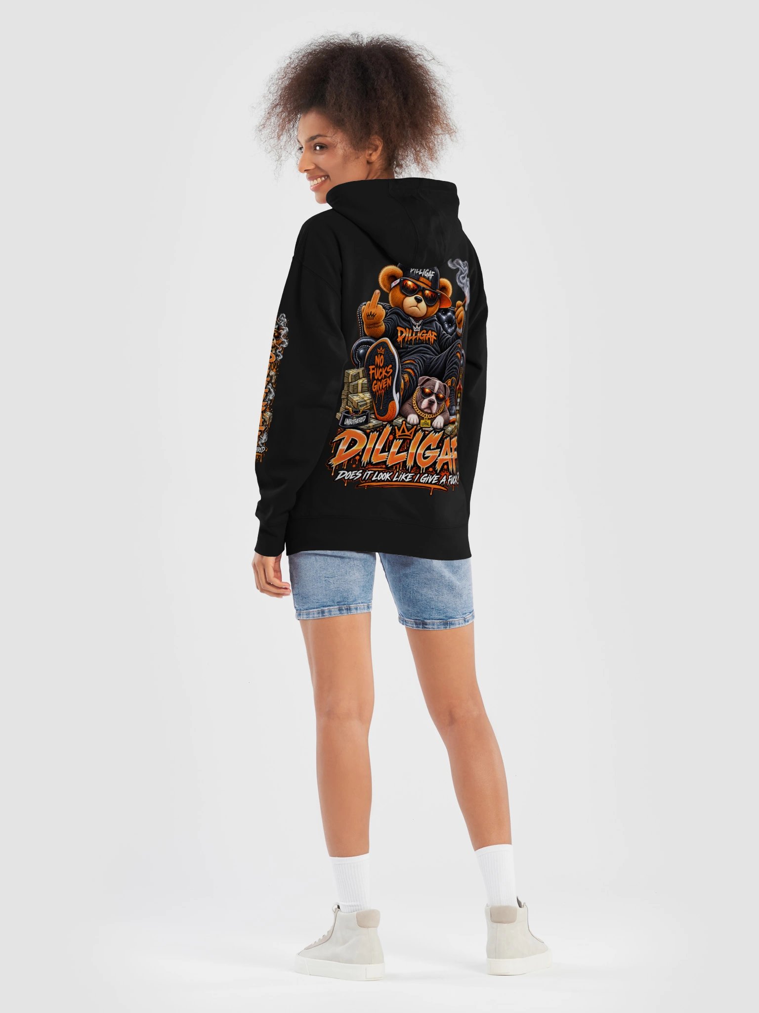 DILLIGAF Unbothered Premium Hoodie product image (105)