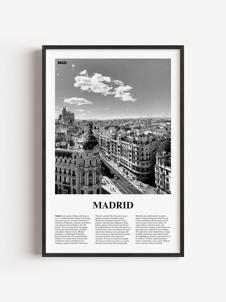 Madrid 01 Newspaper Poster | Framed product image (1)